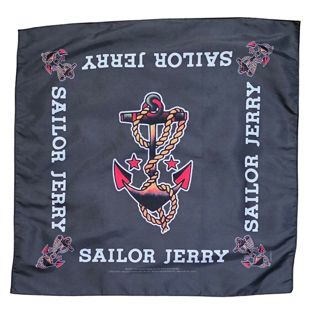 Sailor‎ Jerry Bandana Anchor logo Black